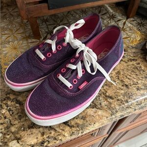 Vans Glitter Sneakers with Pink Interior